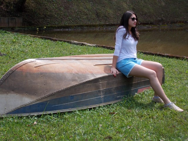 look jeans branco oncinha